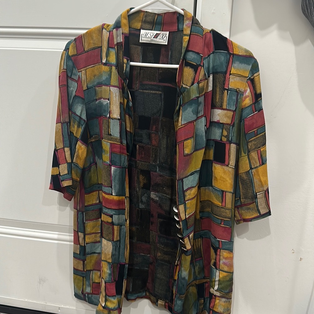 Vintage 1990s Blouse multicolored